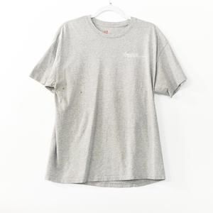 Hanes Mens Gray T-Shirt Baylor Chest Print Short Sleeve Round Neck Size L